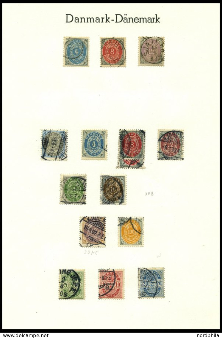 SAMMLUNGEN, LOTS O, Fast Nur Gestempelte Sammlung Dänemark Von 1851-1958 Mit Diversen Mittleren Werten, Feinst/Pracht, B - Other & Unclassified