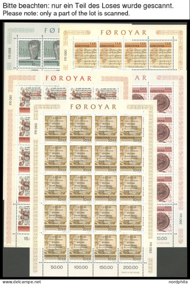 FÄRÖER 53-78KB , 1980-82, 8 Kleinbogensätze Komplett, Postfrisch, Pracht, Mi. 366.- - Islas Faeroes