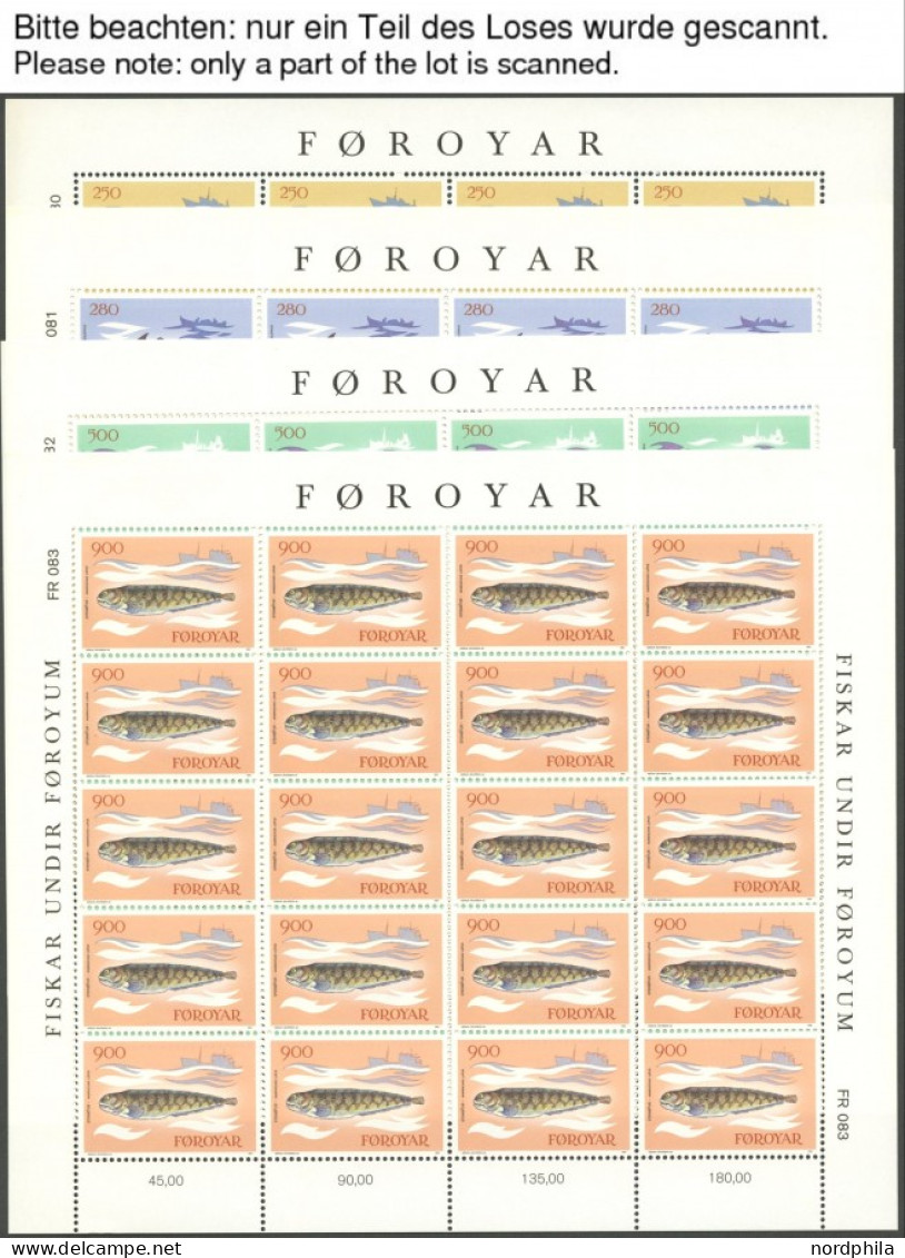 FÄRÖER 79-81,84-89KB O, 1983, Dampfschiffe, Europa, Fische, Je Im Kleinbogensatz, Ersttagsstempel, Pracht, Mi. 250.- - Faeroër