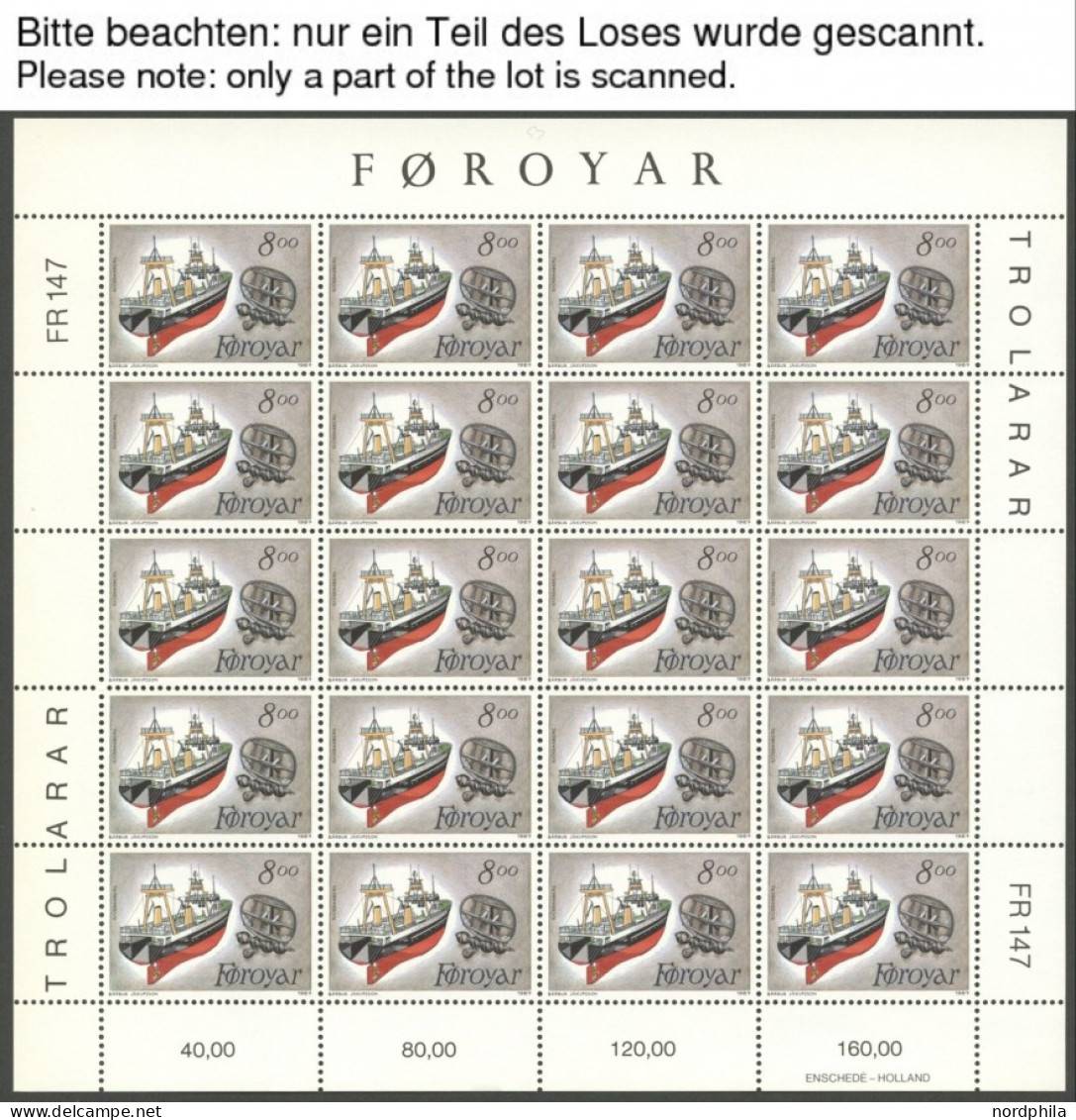 FÄRÖER 149-53KB , 1987, Europa Und Fischereihilfe, Je Im Kleinbogen, Postfrisch, Pracht, Mi. 200.- - Färöer Inseln