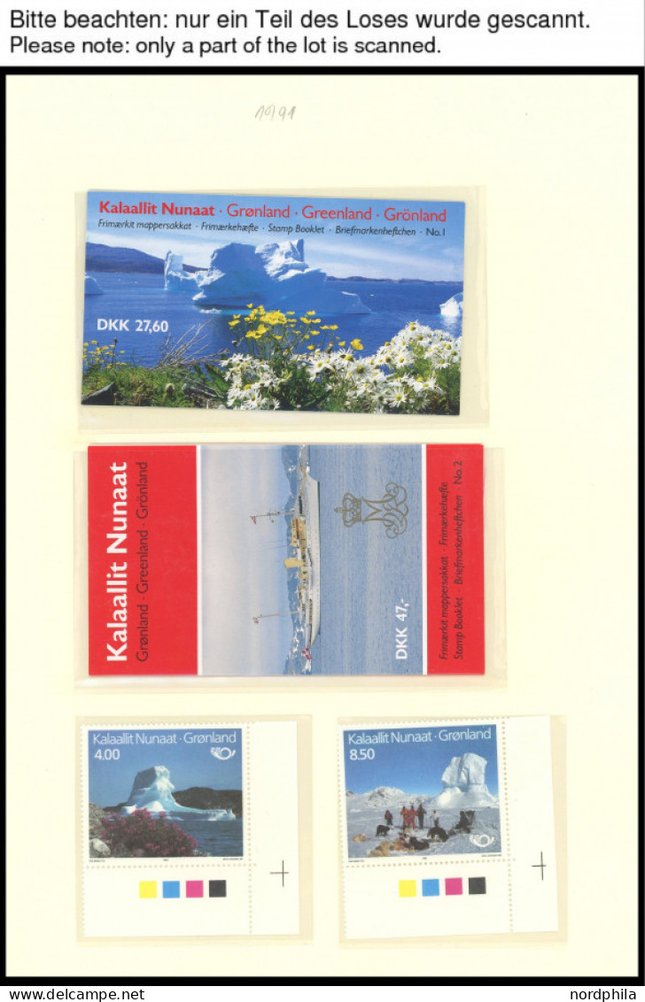 GRÖNLAND - DÄNISCHE POST 140-345 , 1983-99, Postfrisch Komplett Auf Seiten, Dazu MH 1-4, Pracht - Otros & Sin Clasificación