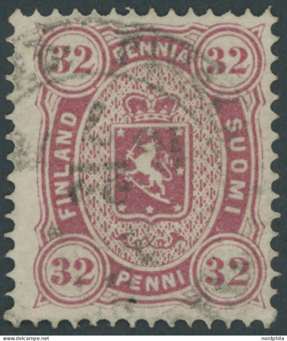 FINNLAND 11 O, 1875, 32 P. Karminrosa, Kabinett, Gepr. Pfenninger, Mi. 600.- - Other & Unclassified