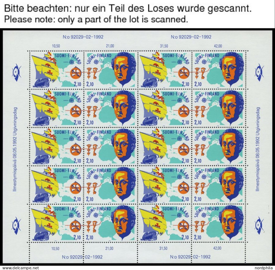 SAMMLUNGEN KB , 1992-2002, Europa In 9 Kleinbogen, Pracht, Mi. 305.- - Gebraucht
