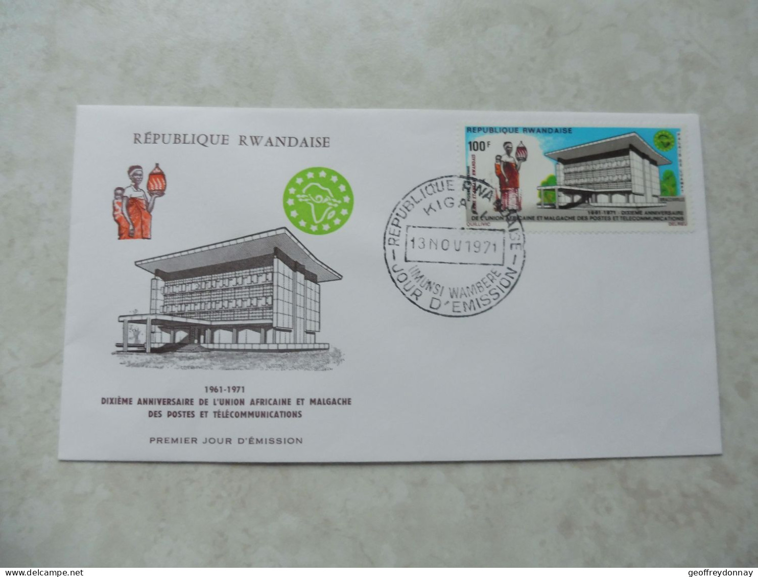 Fdc Rwanda 1971  Congo / Fdc  8 Perfect Pa PA Poste Aerienne - Brieven En Documenten