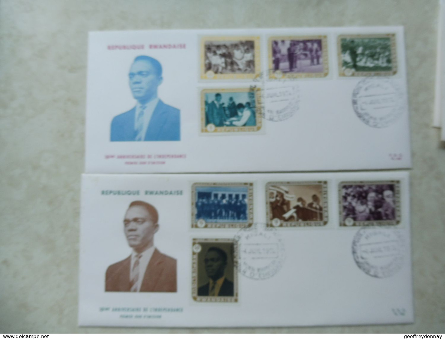 Fdc Rwanda 1972  Congo / Fdc 474/481 Perfect - Brieven En Documenten
