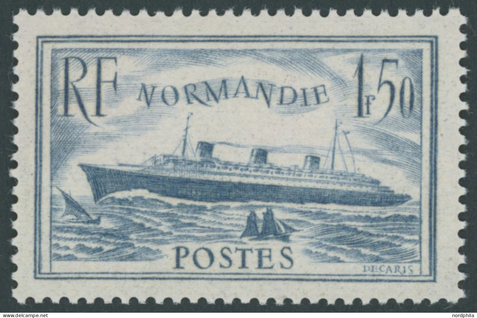 FRANKREICH 316 , 1936, 1.50 Fr. Blaues Band, Pracht, Mi. 120.- - Andere & Zonder Classificatie