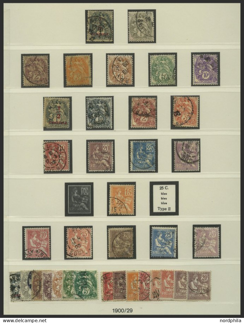 SAMMLUNGEN ,o, , Sammlung Frankreich von 1889-1959 in 2 Lindner Falzlosalben mit guten mittleren Ausgaben, der klassisch