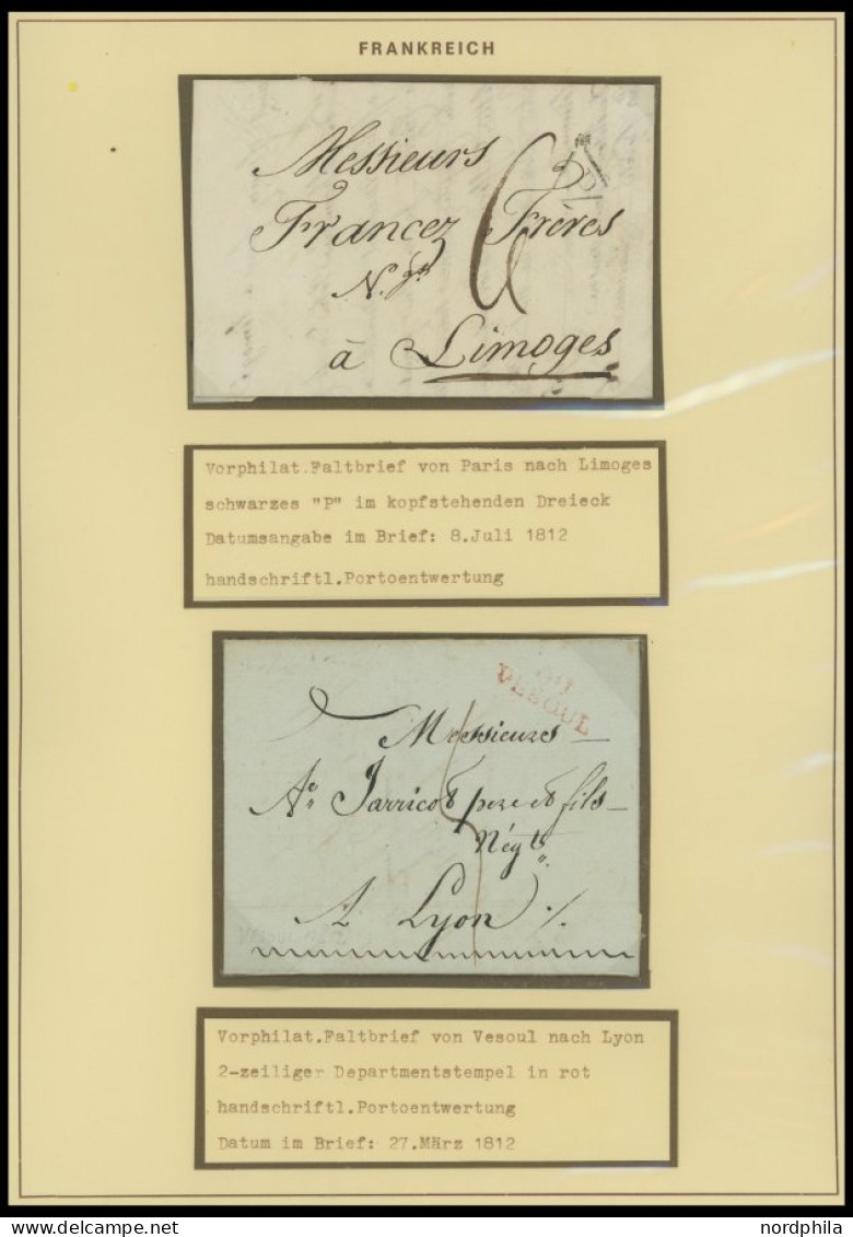 SAMMLUNGEN 1792-1860, interessante Sammlung von 23 verschiedenen Belegen, sauber beschriftet im Album