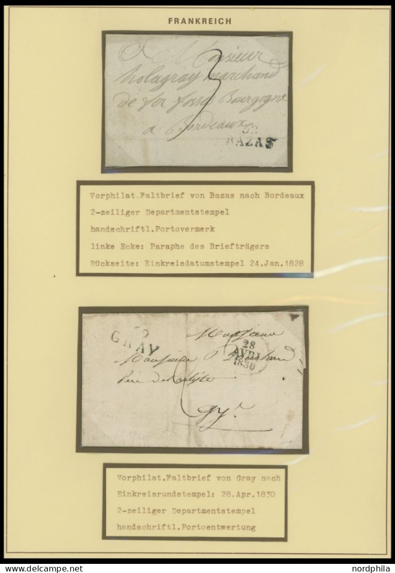 SAMMLUNGEN 1792-1860, interessante Sammlung von 23 verschiedenen Belegen, sauber beschriftet im Album