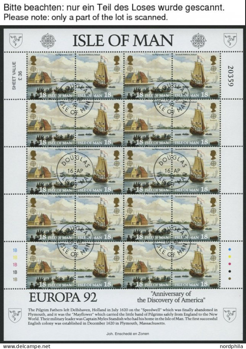 INSEL MAN KB O, 1976-94, Europa, Bis Auf 1977 Alle 18 Kleinbogensätze Komplett, Pracht, Mi. 520.- - Man (Insel)