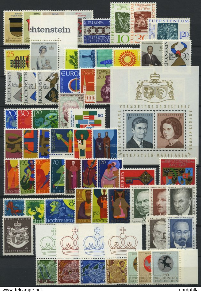 SAMMLUNGEN , Komplette Postfrische Sammlung Liechtenstein Von 1961-70, Prachterhaltung - Collections