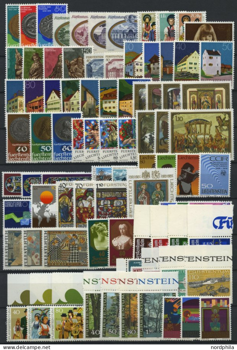 SAMMLUNGEN , Komplette Postfrische Sammlung Liechtenstein Von 1971-80, Prachterhaltung - Verzamelingen