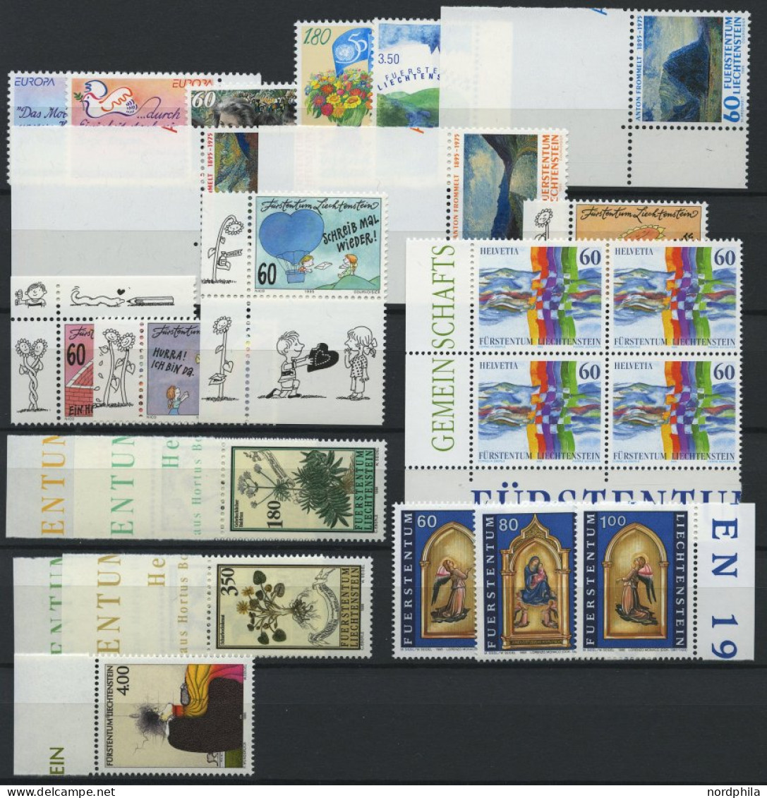 SAMMLUNGEN , Komplette Postfrische Sammlung Liechtenstein Von 1991-95, Prachterhaltung - Sammlungen