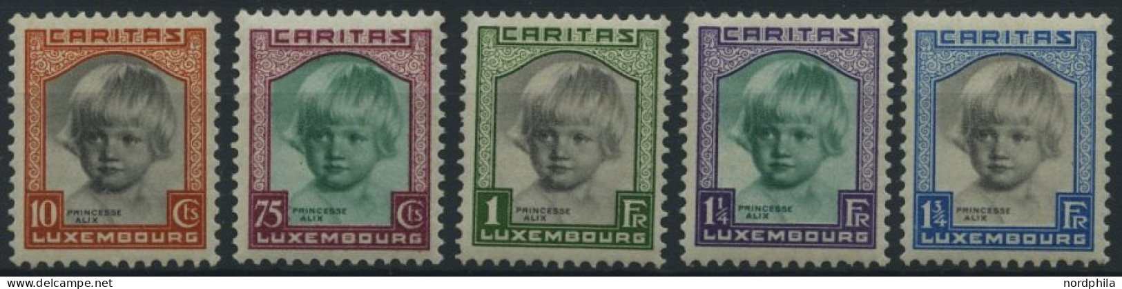 LUXEMBURG 240-44 , 1931, Kinderhilfe, Falzrest, Prachtsatz - Dienstmarken