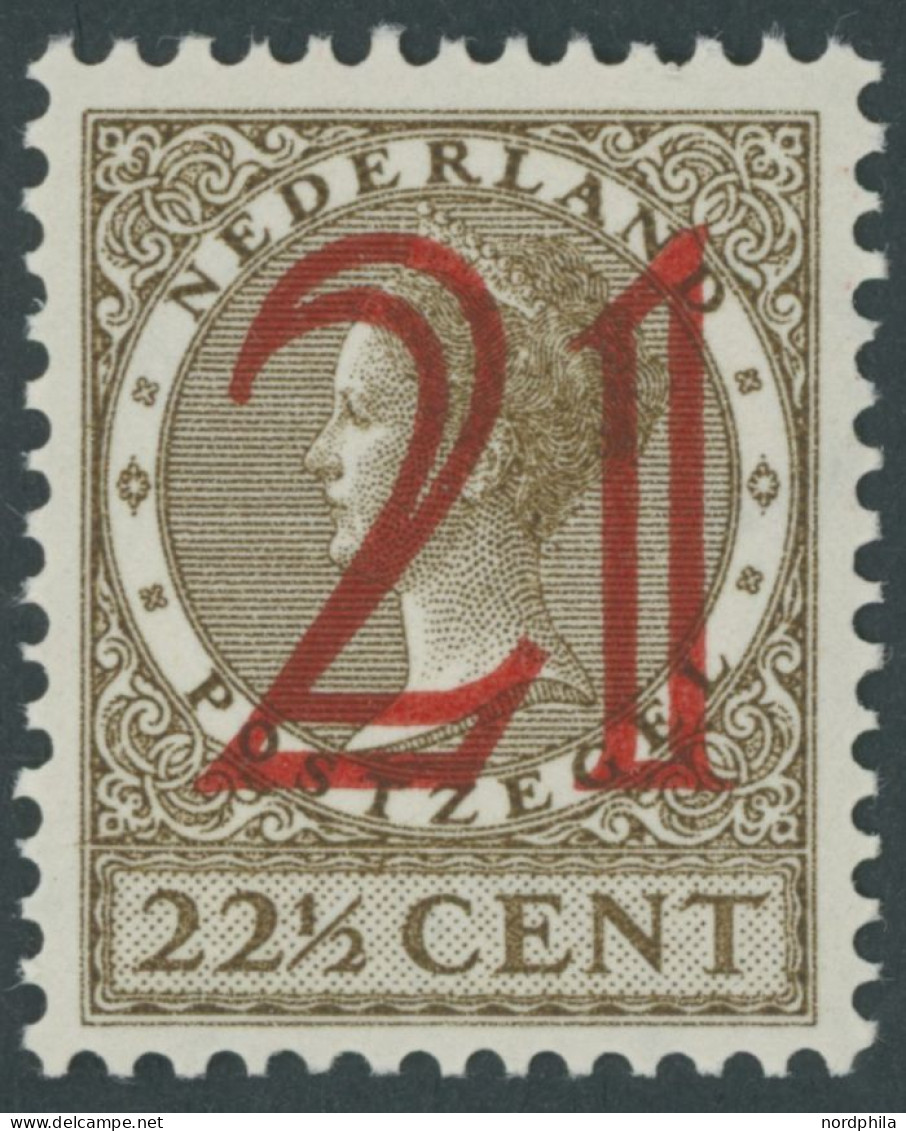NIEDERLANDE 228 , 1929, 21 Auf 221/2 C. Olivbraun, Postfrisch, Pracht, Mi. 60.- - Otros & Sin Clasificación