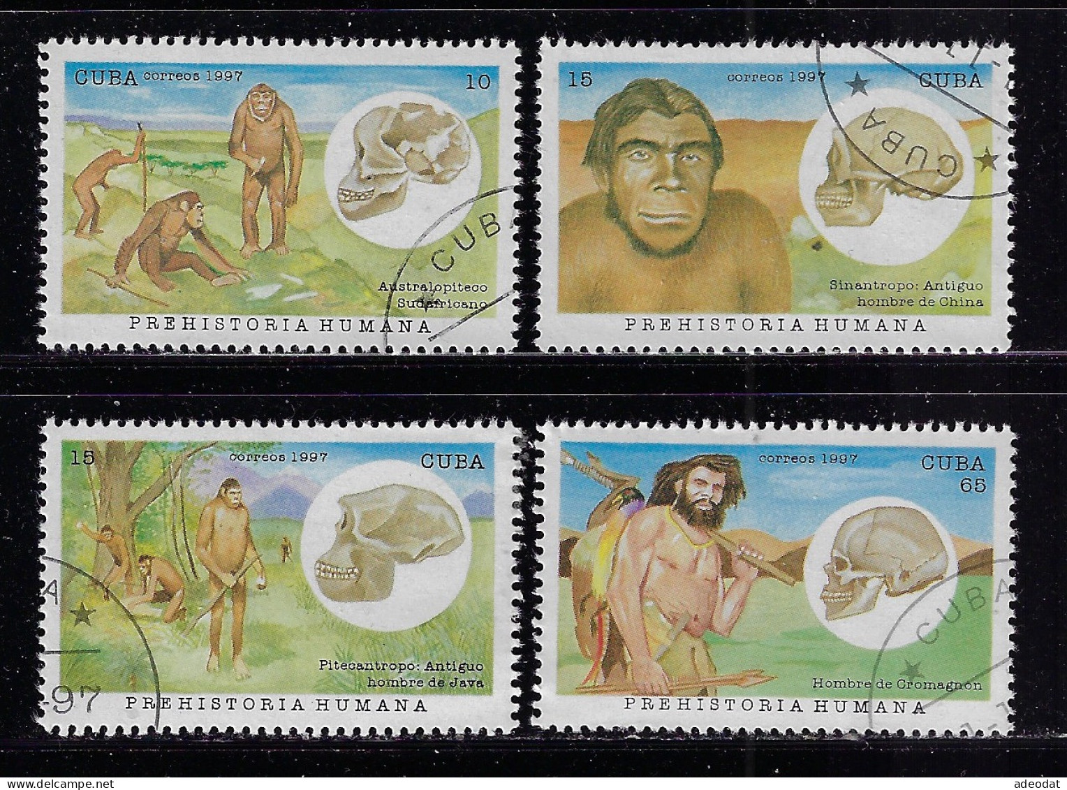 CUBA 1997 SCOTT 3877-3879,3881 CANCELLED - Used Stamps