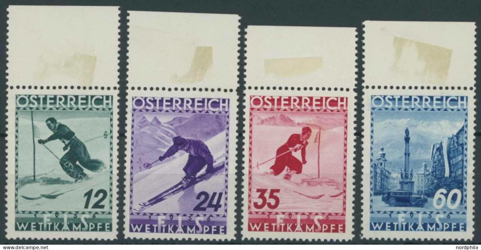 ÖSTERREICH 1918-1938 623-26 , 1936, FIS II-Wettkämpfe, Postfrischer Prachtsatz, Mi. 180.- - Other & Unclassified