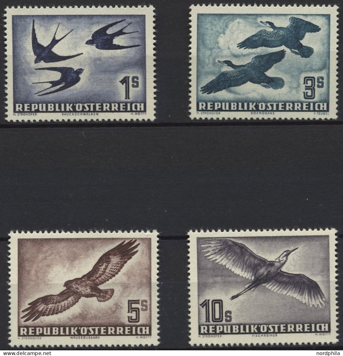 ÖSTERREICH 984-87 , 1953, Vögel, Prachtsatz, Mi. 350.- - Gebraucht