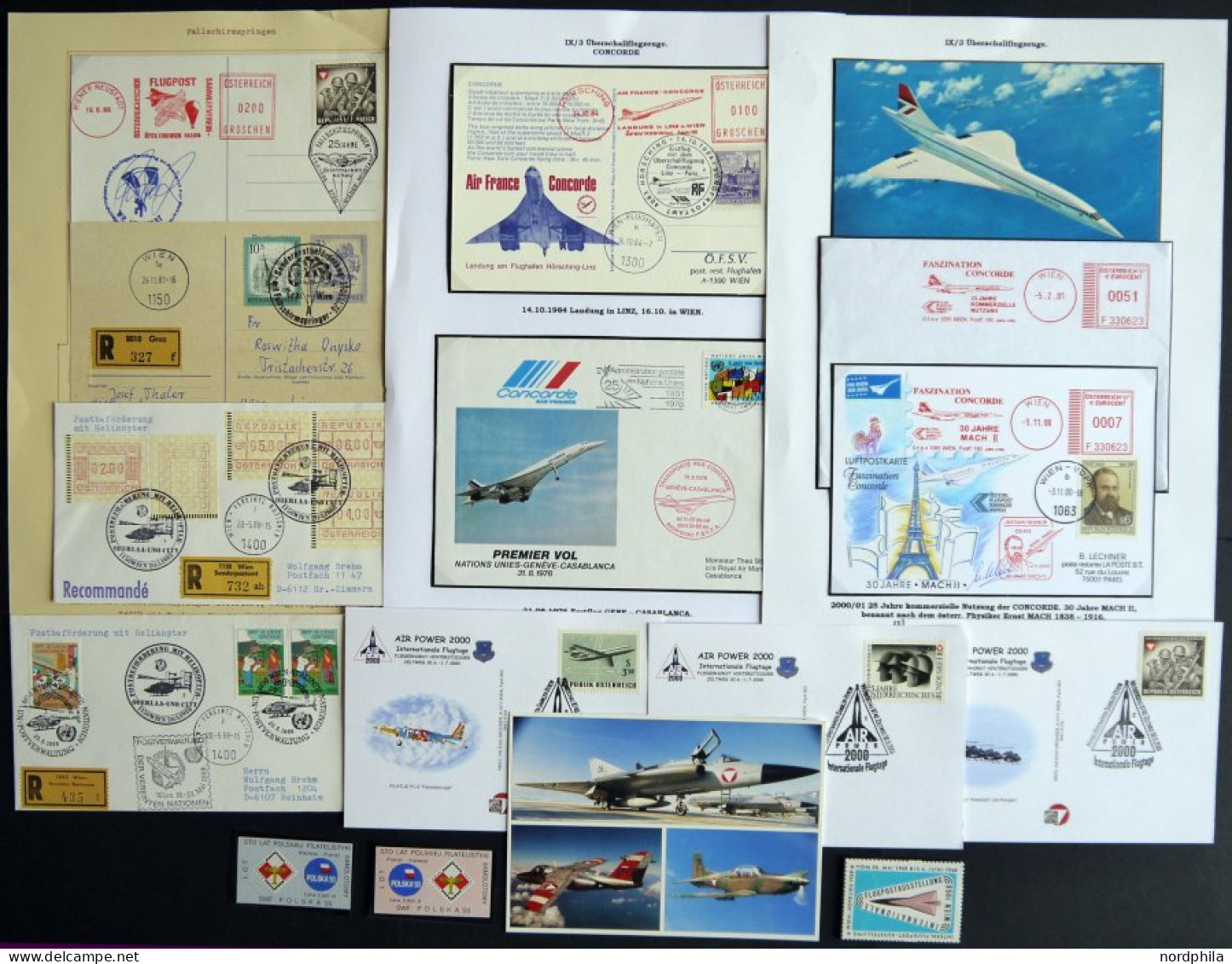 SONDERFLÜGE 1967-2001, Interessante Partie Von 70 Verschiedenen Luftpost-Sonderbelegen, Pracht - Autres & Non Classés