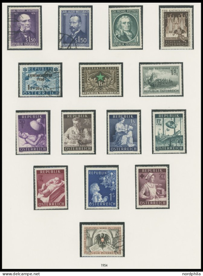 SAMMLUNGEN ,o , Fast Nur Postfrische Sammlung Österreich Von 1945-86 In 2 SAFE Falzlosalben Mit Vielen Guten Ausgaben, O - Collections