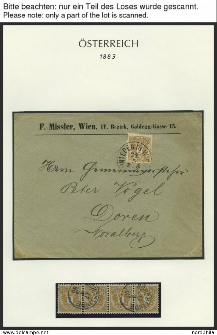 SAMMLUNGEN 44-47 BRIEF, 1883-89, Interessante Sammlung Doppeladler überwiegend Auf Briefen Und Ganzsachenkarten, Mit Mei - Colecciones