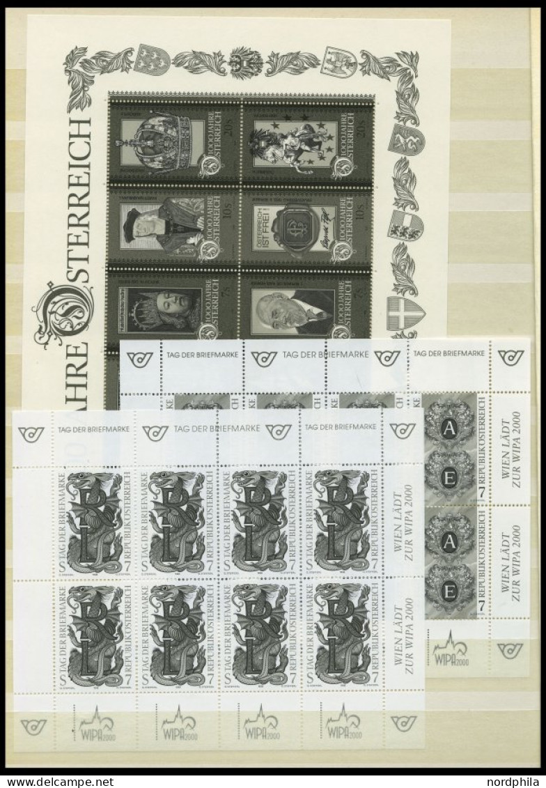 LOTS , 1988-98, Postfrische Partie Schwarzdrucke Bzw. 1 Buntdruck, Mit 13 Blocks Und 13 Einzelwerten, Dabei Mi.Nr. 2032, - Colecciones