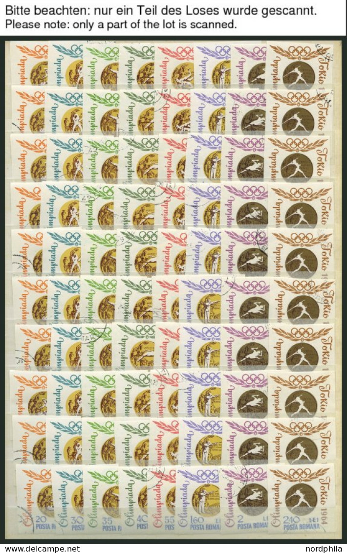 RUMÄNIEN 2353-60 O, 1964, Rumänische Goldmedaillengewinner, Ungezähnt, 1000x, Pracht, Mi. 9000.- - Autres & Non Classés