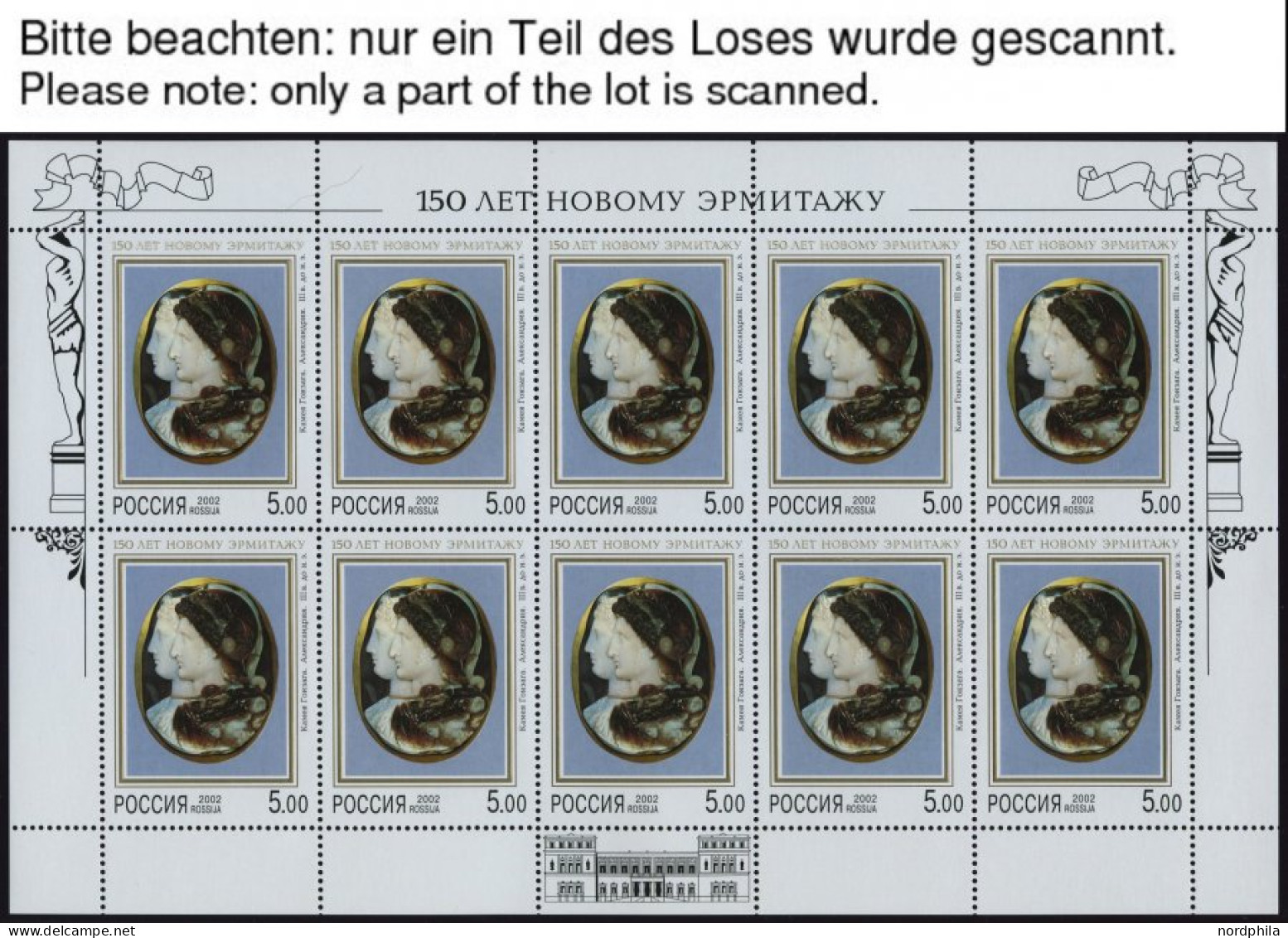 RUSSLAND 949,961-64KB , 2001/2, GUS Und Museum Neue Eremitage, 5 Kleinbogen, Pracht, Mi. 110.- - Other & Unclassified
