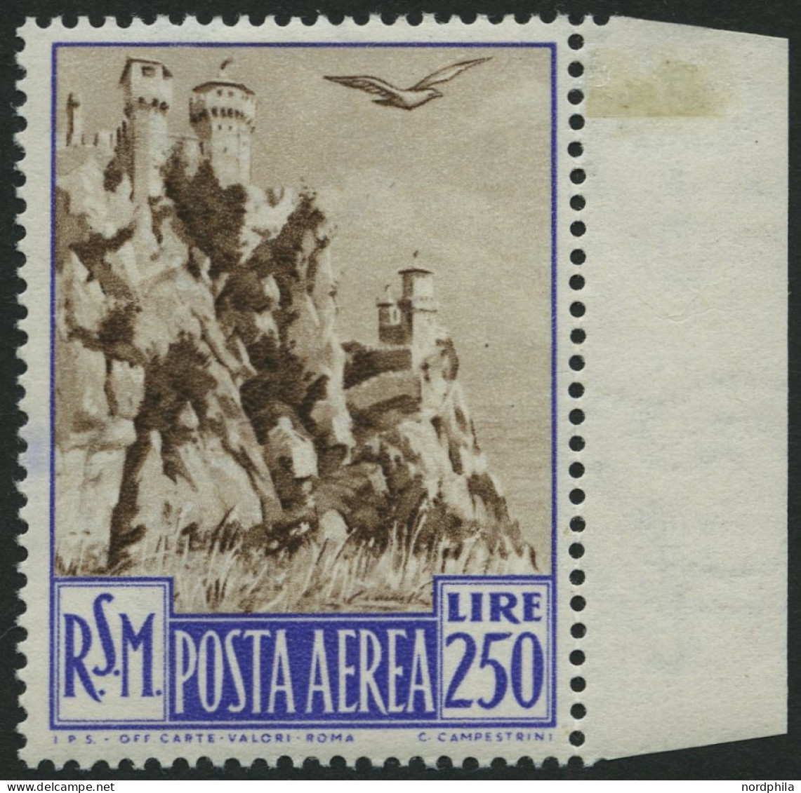 SAN MARINO 449 , 1950, 250 L. San Marino, Pracht, Mi. 180.- - Autres & Non Classés