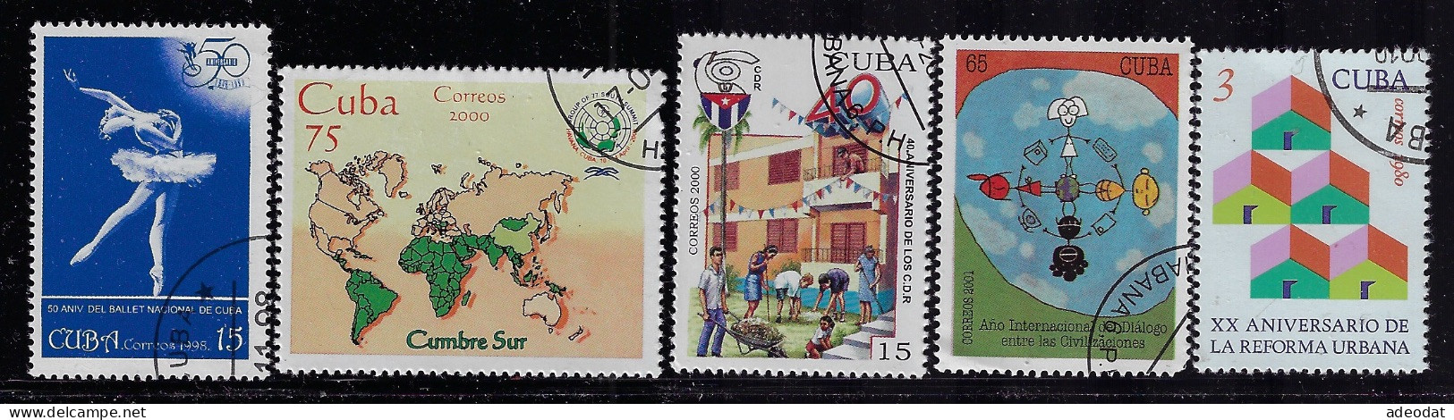 CUBA 1998 SCOTT 2338,3962,4067,4114,4170 CANCELLED - Gebraucht