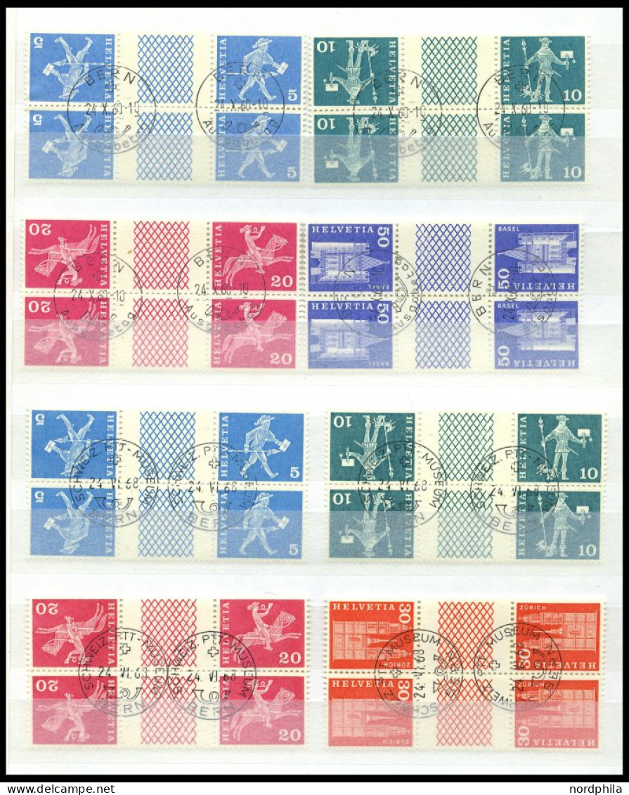 SAMMLUNGEN VB O , 1941-75, Sammlung Von 418 Verschiedenen Viererblocks Mit Zentrischen Ersttagsstempeln, Prachtsammlung, - Sammlungen