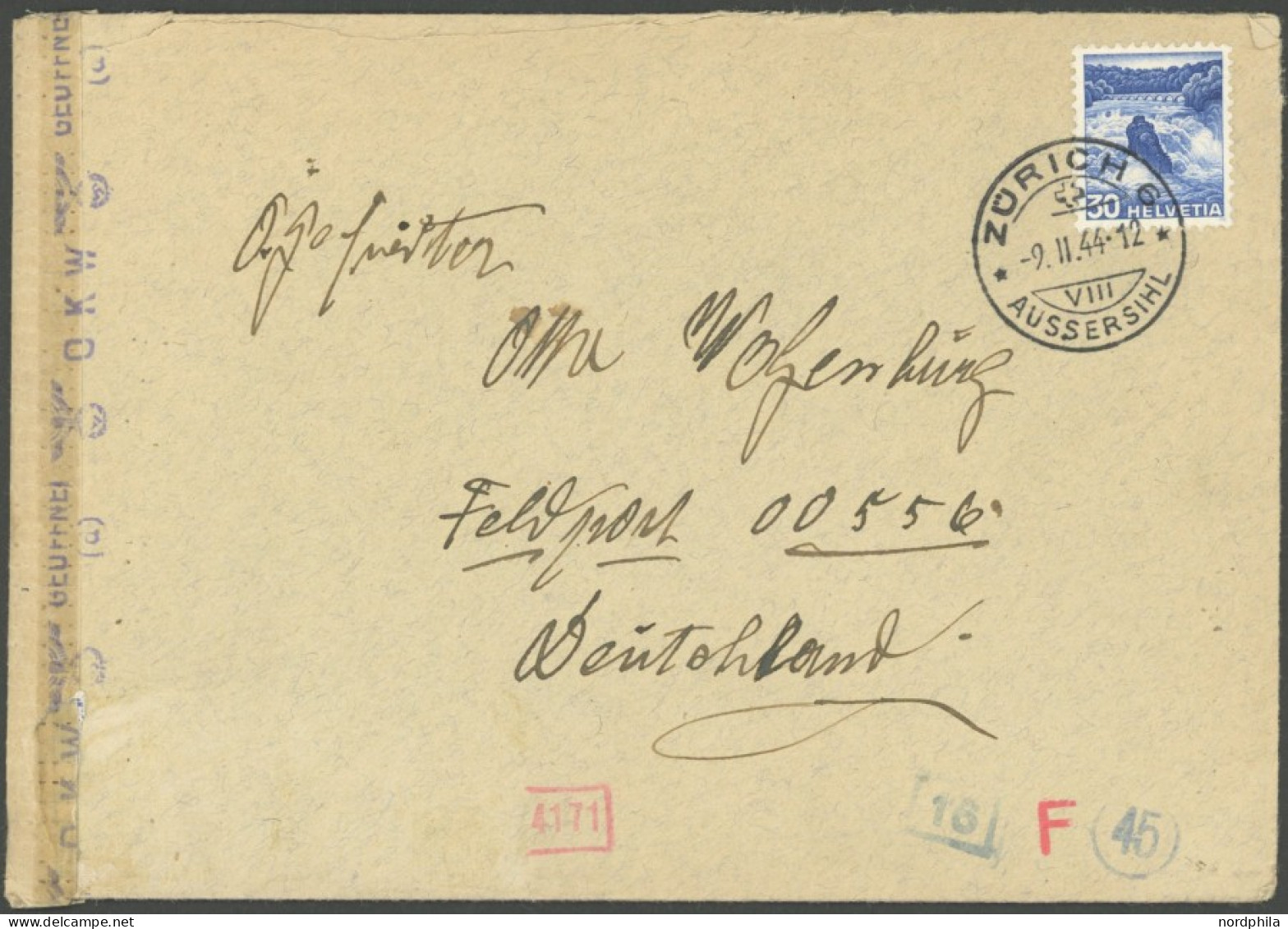 MILITÄRFELDPOST 1944, Feldpostbrief Mit FP-Nummer 00556, Gebirgsjäger Regiment, Mit Inhalt Und Zensur, Pracht - Otros & Sin Clasificación