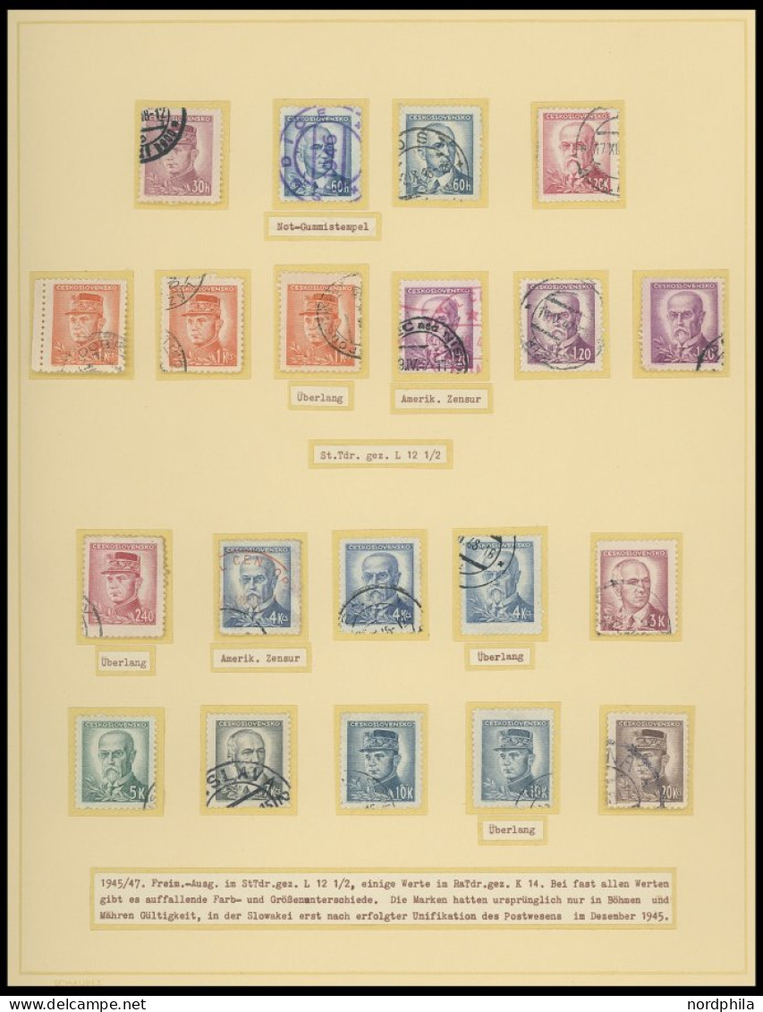 TSCHECHOSLOWAKEI Brief,o,, , 1940-48, interessante Sammlung mit 27 Bedarfsbelegen, dabei Feldpost, Zensurbelege, dazu Ma