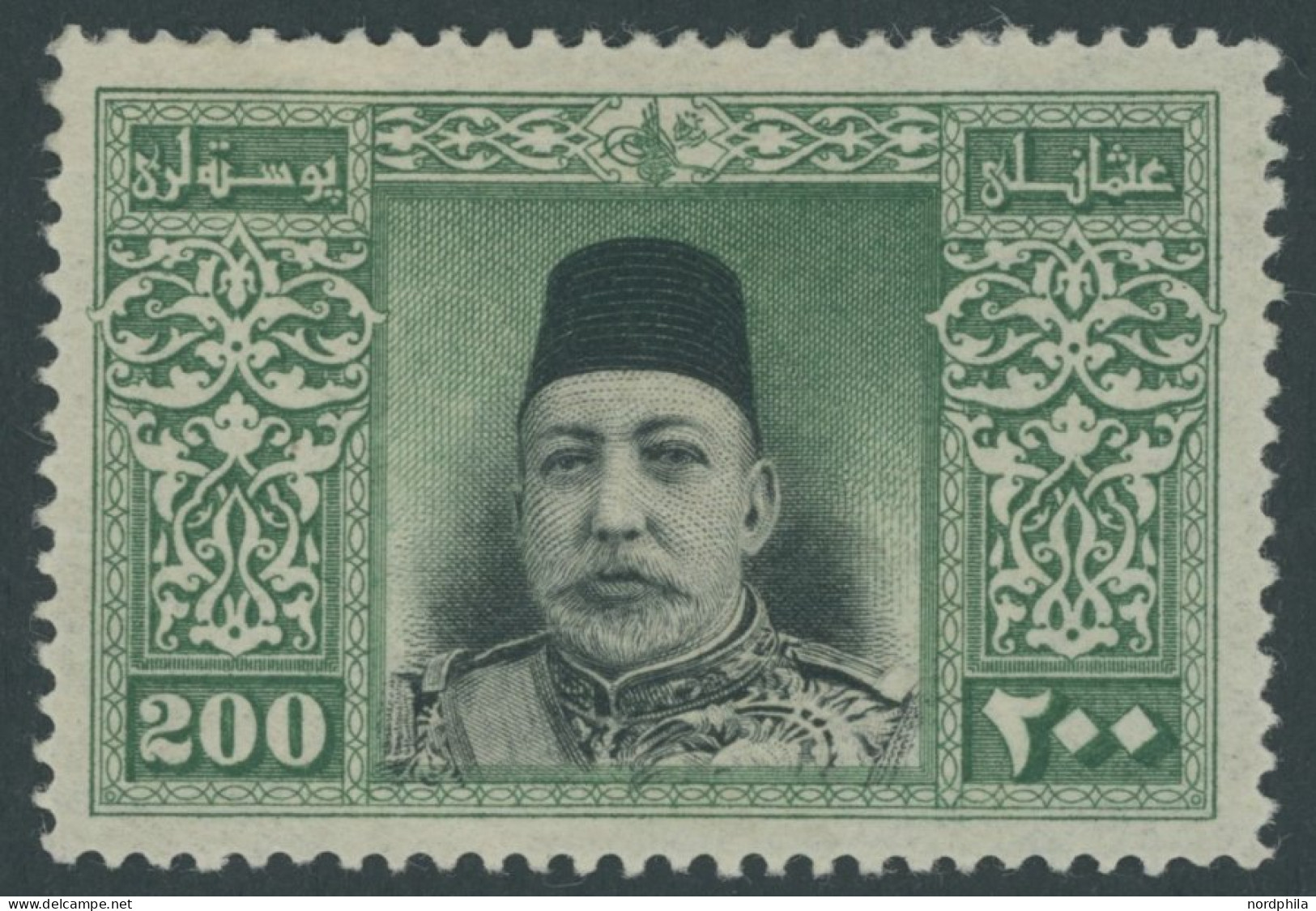 TÜRKEI 245 , 1914, 200 Ghr. Sultan Mehmed V, Falzreste, Pracht, Mi. 900.- - Otros & Sin Clasificación