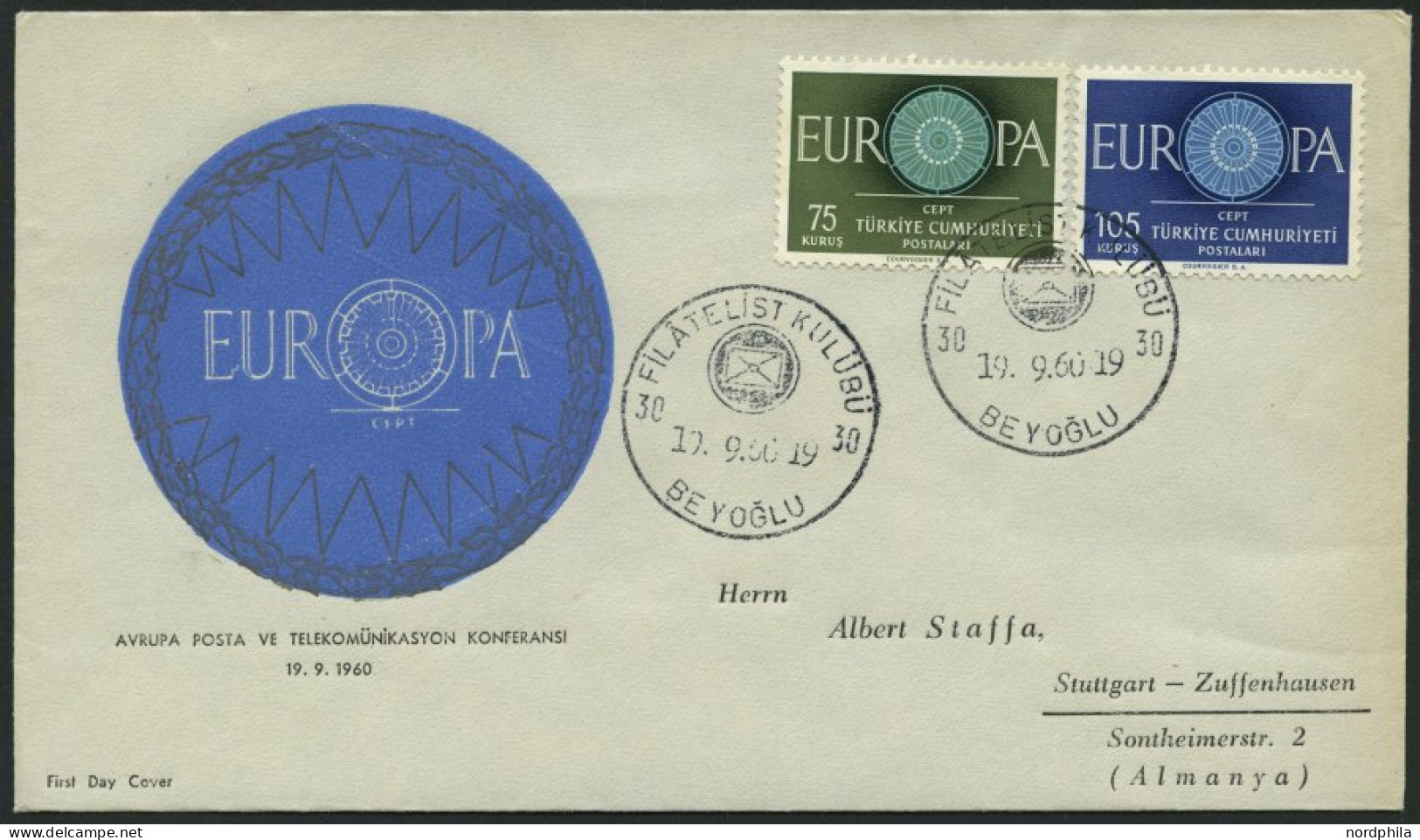 TÜRKEI 1774/5 BRIEF, 1960, Europa Auf FDC, Pracht, Mi. 80.- - Other & Unclassified