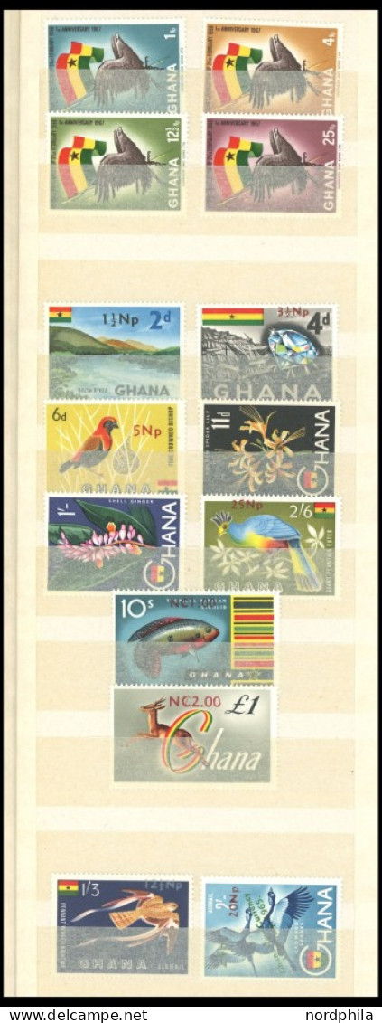 GHANA ,,o , 1928-74, Interessante Partie, Z.T. Zweifach Gesammelt (gestempelt Und Postfrisch), Mit Etwas Goldküste, Viel - Ghana (1957-...)