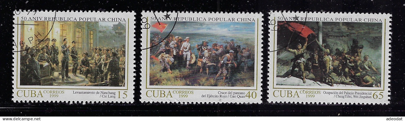 CUBA 1999 SCOTT 4018-4020 CANCELLED - Used Stamps