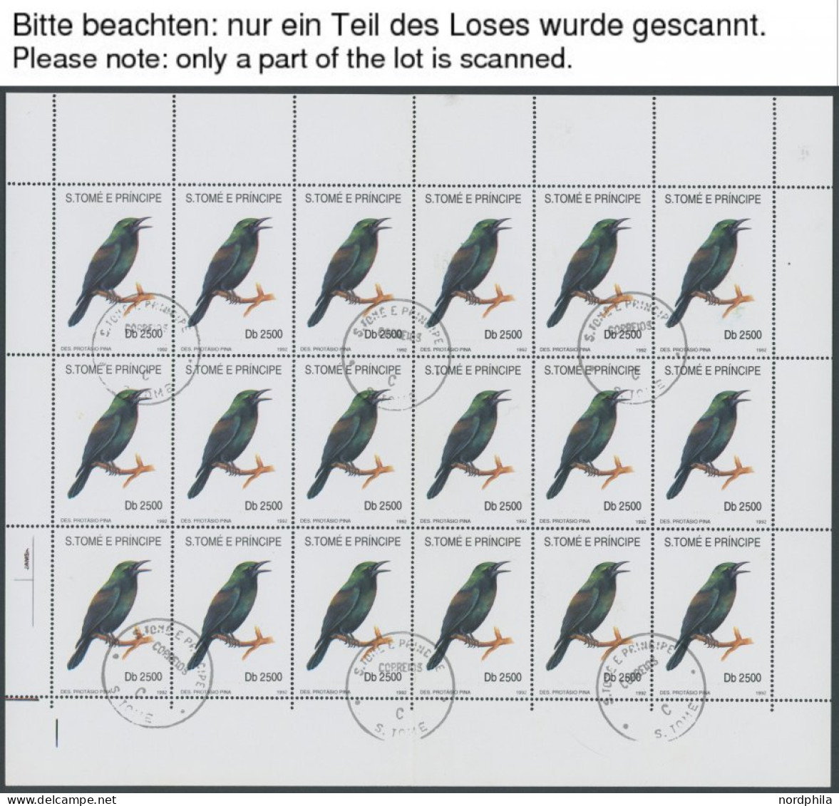 SAO TOME UND PRINCIPE 1330-33KB O, 1992, Fauna Und Flora Im Kleinbogensatz (18), Marken Pracht, Mi. 720.- - Sao Tomé Y Príncipe