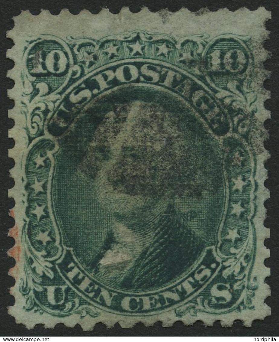 USA 20W O, Scott 96, 1861, 10 C. Washington, Waffeleinpressung Type VI, üblich Gezähnt Pracht, $ 250 - Usados