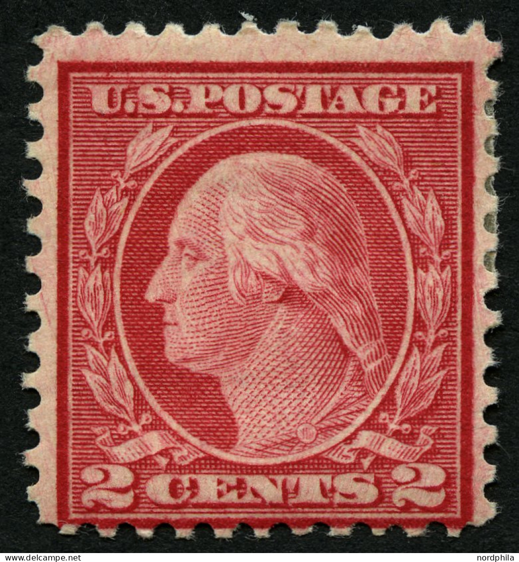 USA 224W2C , Scott 546, 1921, 2 C. Washington, Ohne Wz., Gezähnt L 11, Rollendruck (W2), Falzreste, Pracht, $ 105 - Unused Stamps