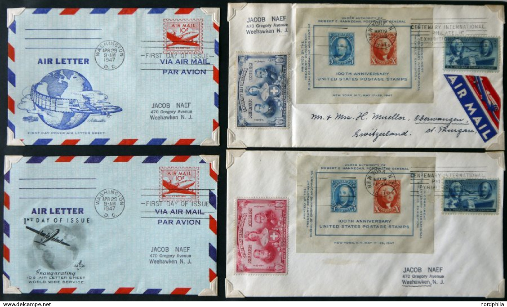 SAMMUNGEN, LOTS 1933-49, Sammlung Von 380 Belegen, Fast Nur FDC`s In 4 Großformatigen Alten Compact Cover Alben, Meist I - Sammlungen