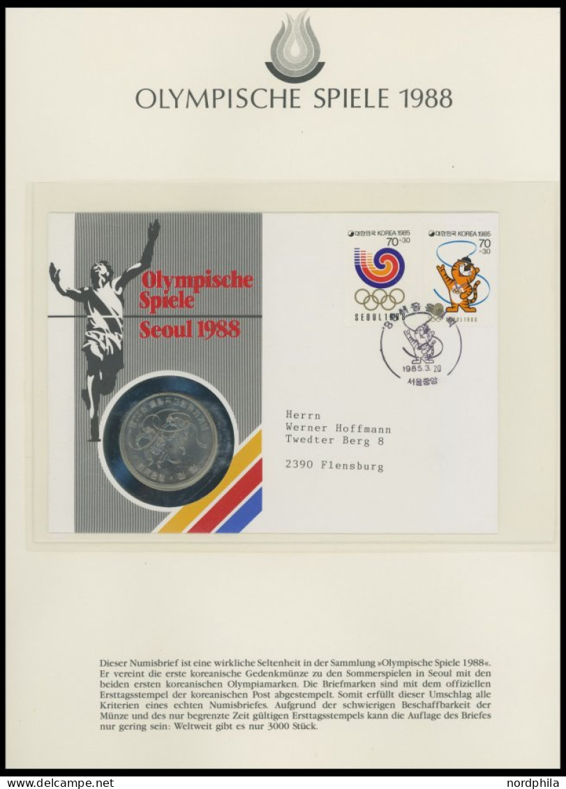 SPORT ,Brief , Olympische Spiele 1988 In 4 Borek Spezialalben Mit Goldmünze China Mint, Peking, Schwerttanz, PP, Kleinbo - Sonstige & Ohne Zuordnung