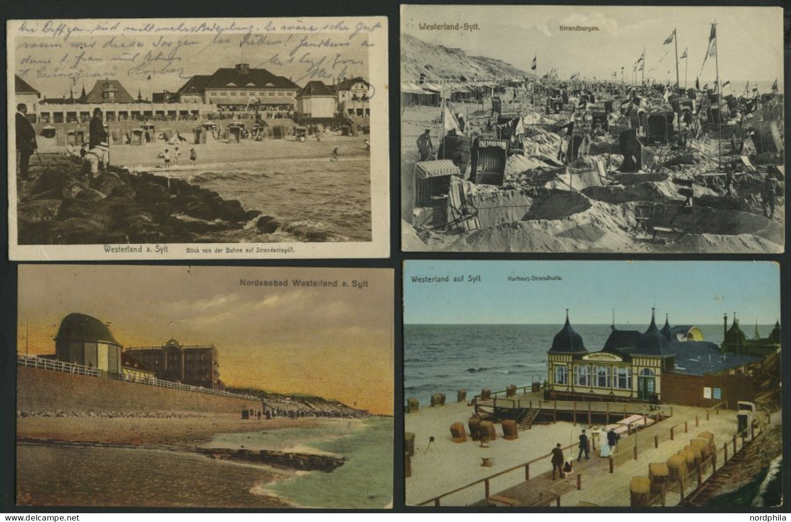 ALTE POSTKARTEN - DEUTSCH SYLT - Westerland, Sammlung Von 100 Verschiedenen Ansichtskarten Im Briefalbum, Dabei Gruß Aus - Sylt
