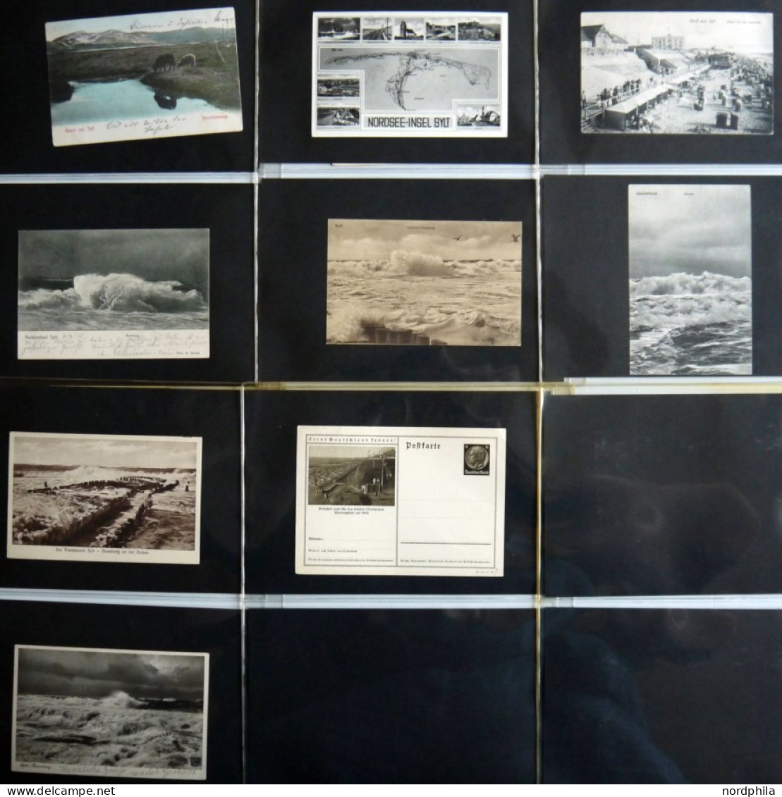 DEUTSCHLAND ETC. SYLT, Sammlung Von 67 Verschiedenen Ansichtskarten Im Briefalbum, Dabei Farbige Und Gruß Aus-Karten - Sylt