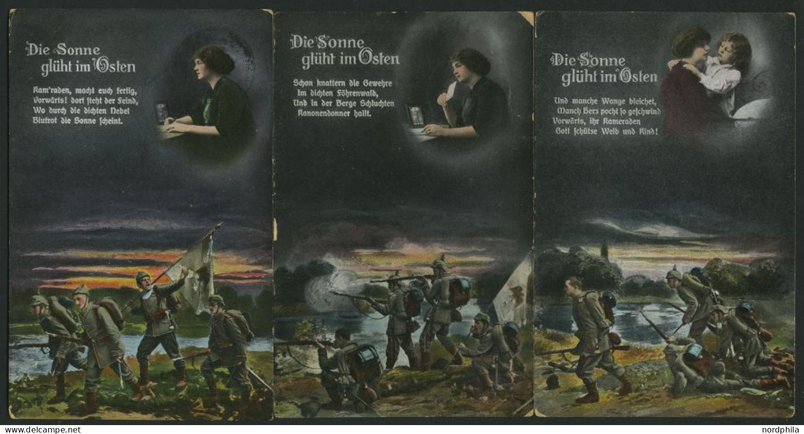 ALTE POSTKARTEN - BALTISC Die Sonne Glüht Im Osten, 3 Verschiedene Karten Der Serie: Nr. 5678II, IV Und VI, Feldpostkart - Otros & Sin Clasificación