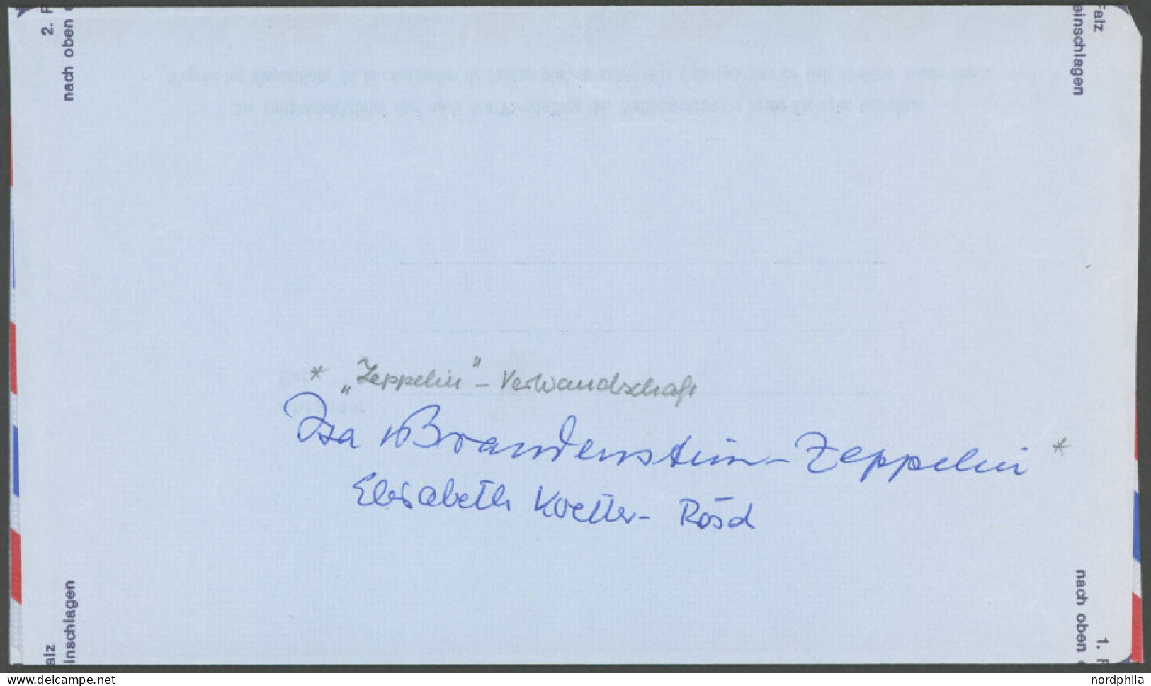AUTOGRAFEN 1980, Isa Von Brandenstein-Zeppelin, Enkelin Von Graf Zeppelin, Autogramm Auf Sonder-Aerogramm Der Ausstellun - Other & Unclassified