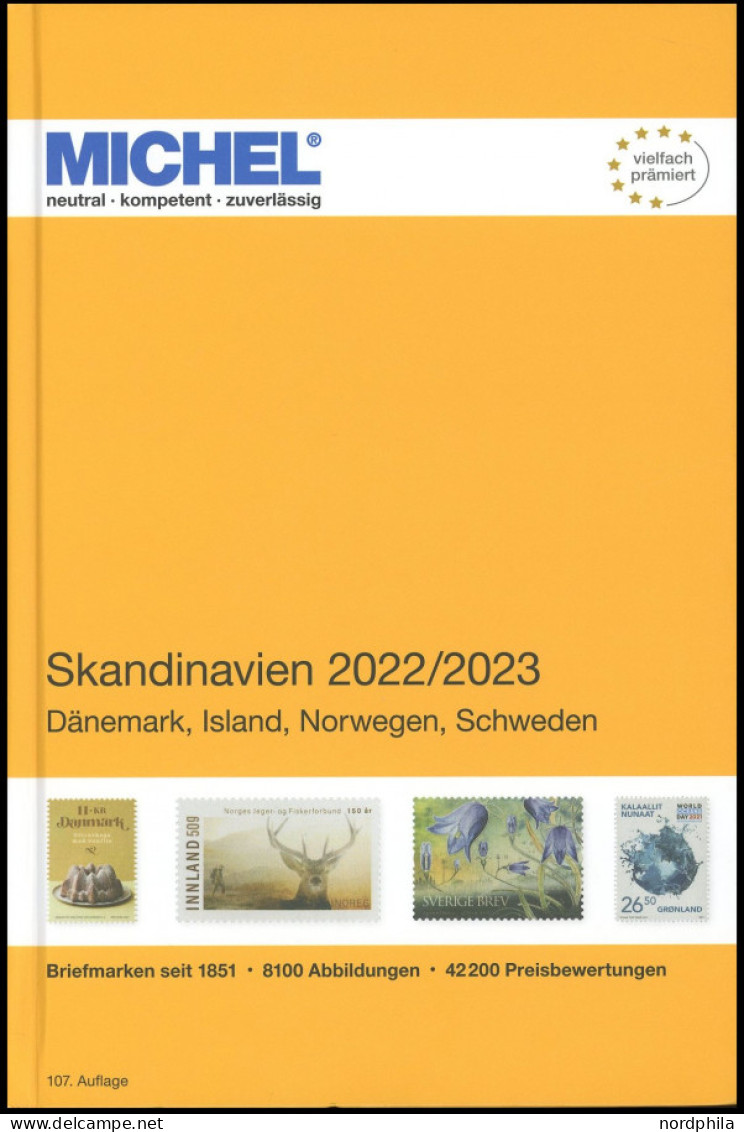 PHIL. KATALOGE Michel: Europa Band 10, Skandinavien: Dänemark, Island, Norwegen, Schweden 2022/2023, Alter Verkaufspreis - Philatelie Und Postgeschichte