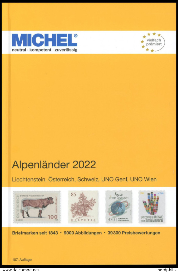 PHIL. KATALOGE Michel: Alpenländer Katalog 2022, Alter Verkaufspreis: EUR 54.- - Philatélie Et Histoire Postale