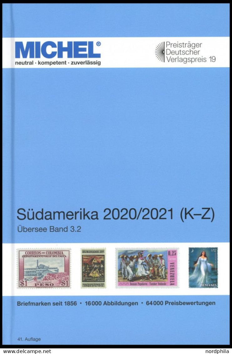 PHIL. KATALOGE Michel: Übersee Band 3.2, Südamerika 2020/2021 (K-Z) Alter Verkaufspreis: EUR 89.- - Filatelia E Historia De Correos