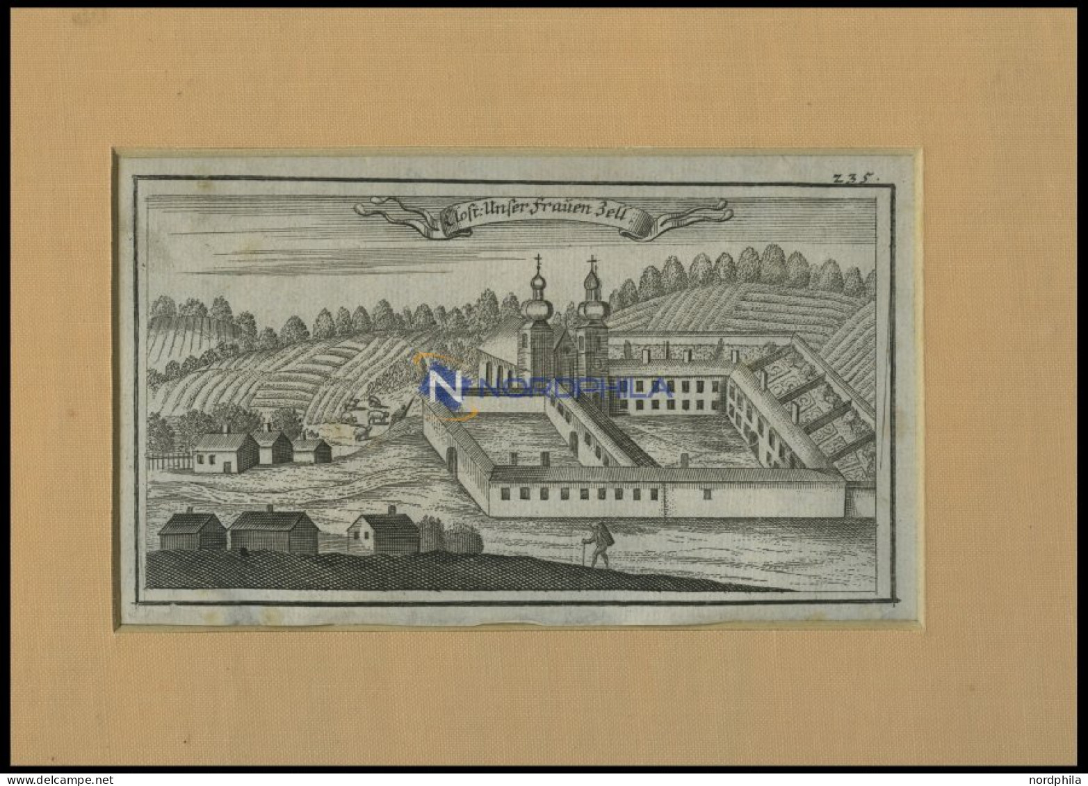 BRENNBERG: Kloster Frauenzell, Kupferstich Von Ertl, 1687 - Stiche & Gravuren